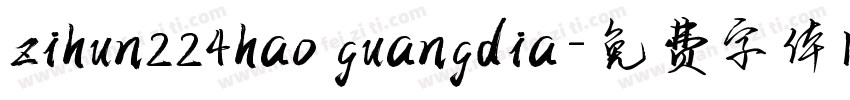 zihun224hao guangdia字体转换